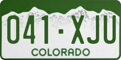 CO license plate 041XJU
