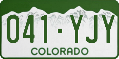 CO license plate 041YJY