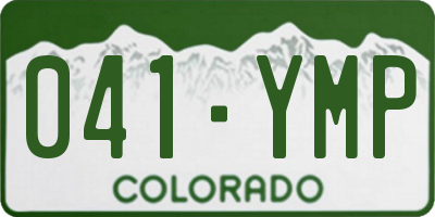 CO license plate 041YMP