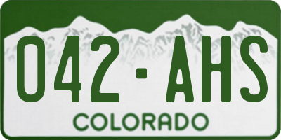 CO license plate 042AHS