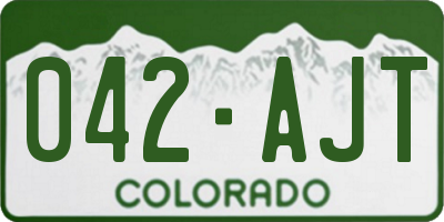 CO license plate 042AJT