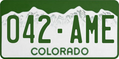 CO license plate 042AME