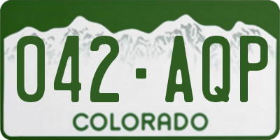 CO license plate 042AQP