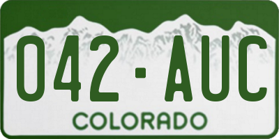 CO license plate 042AUC