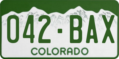 CO license plate 042BAX
