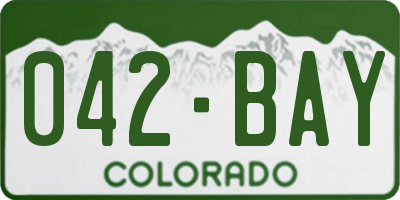 CO license plate 042BAY