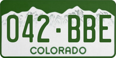 CO license plate 042BBE