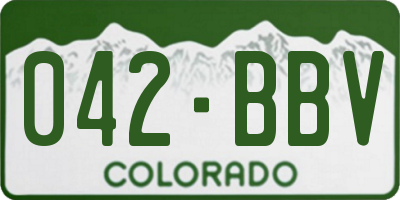 CO license plate 042BBV