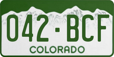 CO license plate 042BCF