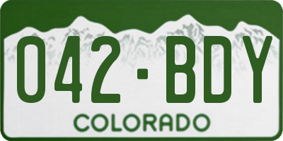 CO license plate 042BDY