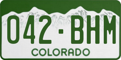 CO license plate 042BHM