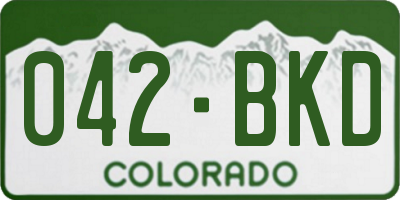 CO license plate 042BKD