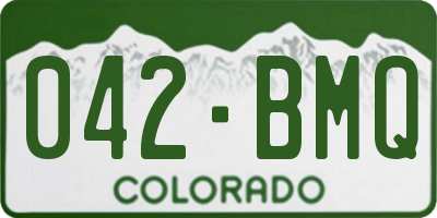 CO license plate 042BMQ