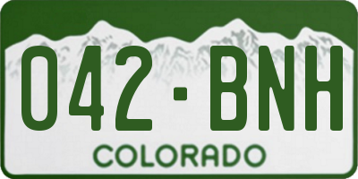 CO license plate 042BNH