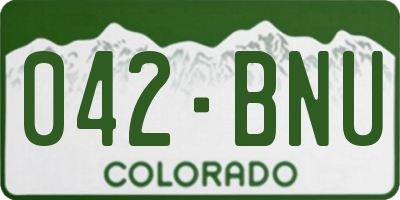 CO license plate 042BNU