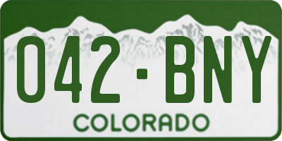 CO license plate 042BNY