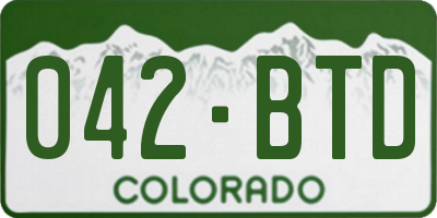 CO license plate 042BTD