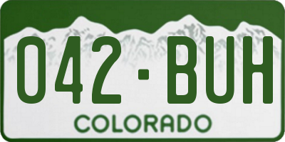 CO license plate 042BUH