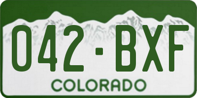 CO license plate 042BXF