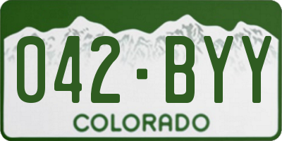 CO license plate 042BYY