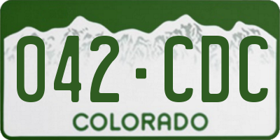 CO license plate 042CDC