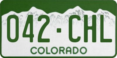CO license plate 042CHL