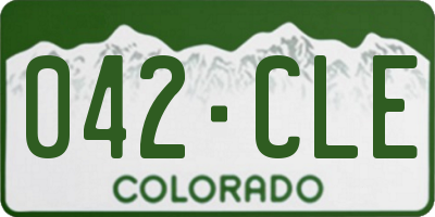 CO license plate 042CLE
