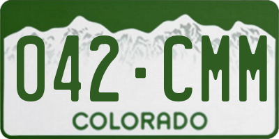 CO license plate 042CMM