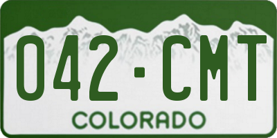 CO license plate 042CMT