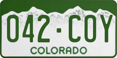 CO license plate 042COY