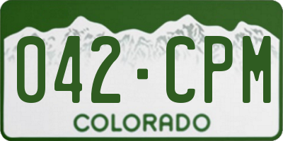 CO license plate 042CPM