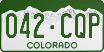 CO license plate 042CQP