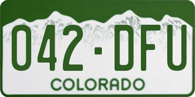 CO license plate 042DFU