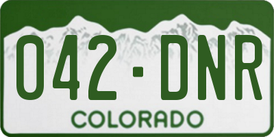 CO license plate 042DNR