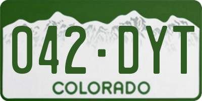 CO license plate 042DYT