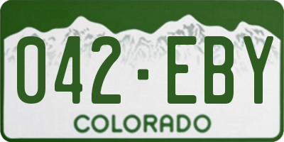 CO license plate 042EBY