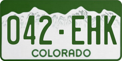 CO license plate 042EHK