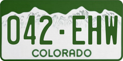 CO license plate 042EHW