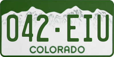 CO license plate 042EIU