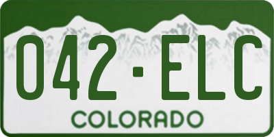 CO license plate 042ELC