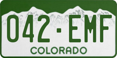 CO license plate 042EMF