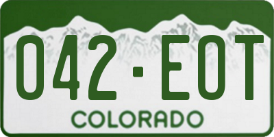 CO license plate 042EOT