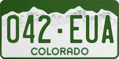 CO license plate 042EUA
