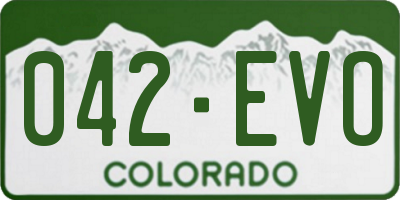 CO license plate 042EVO