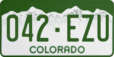 CO license plate 042EZU