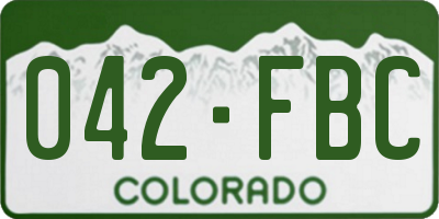 CO license plate 042FBC