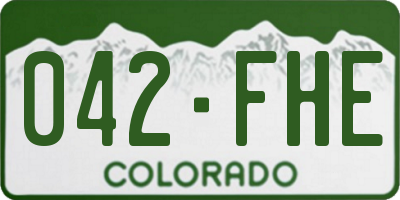 CO license plate 042FHE