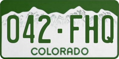 CO license plate 042FHQ