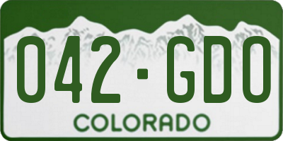 CO license plate 042GDO