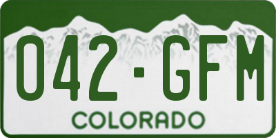 CO license plate 042GFM